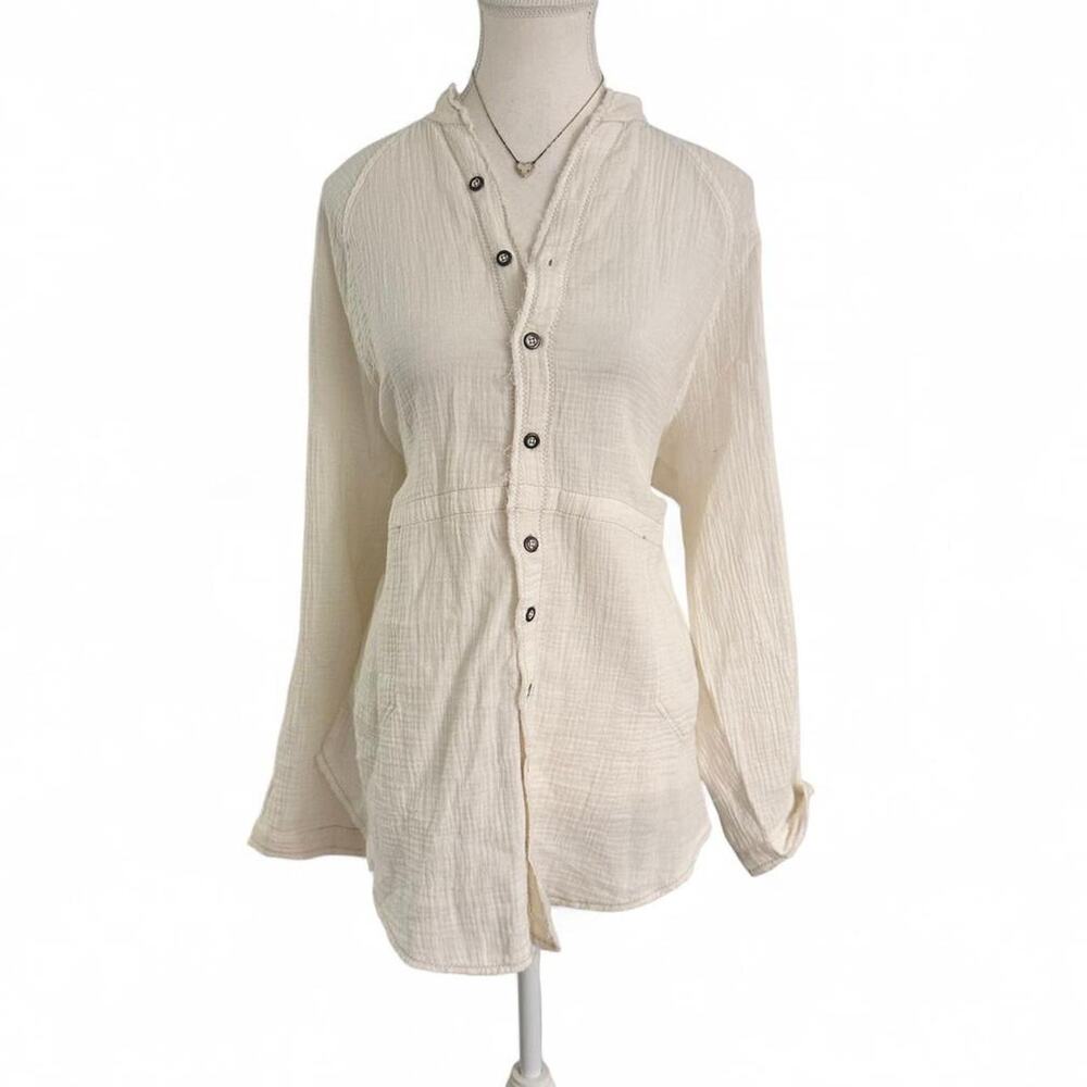 Free People 100% Cotton New With Tag Button Down White Size XS Top